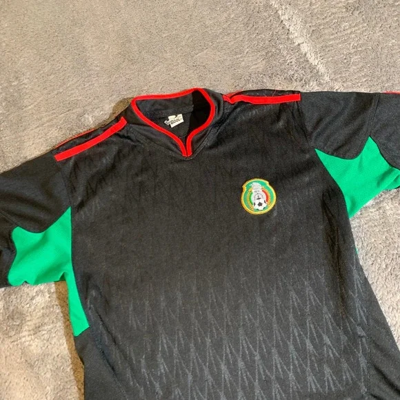 Gool Juvenil Mexico National Team Soccer Jersey Kids Black Green Red El Tri - Picture 1 of 9